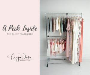 client wardrobe for moms in Megan Dustin Photography studio