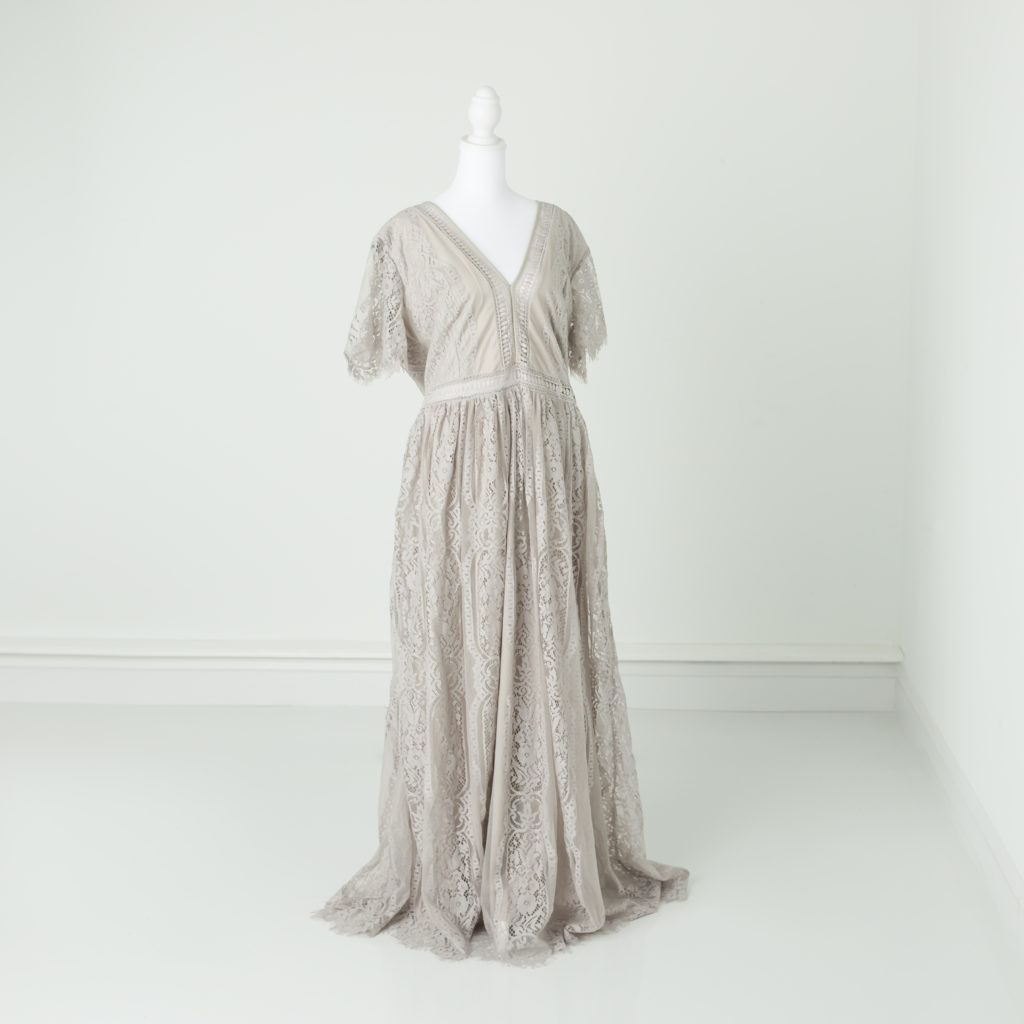 gray lace dress for moms